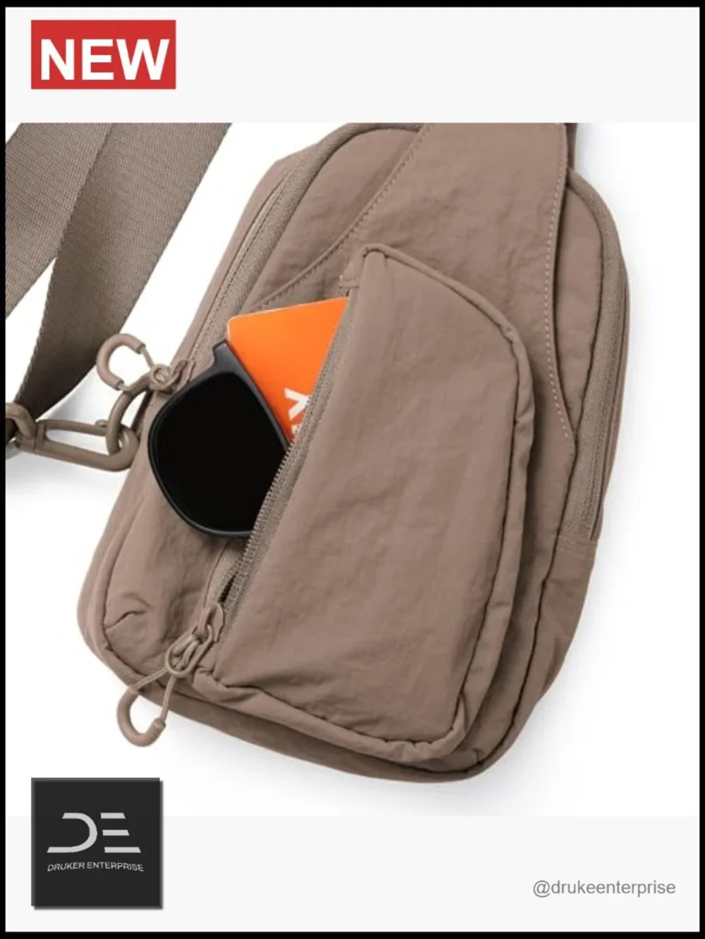 Sling Bag with Adjustable Straps Crossbody Lightweight Backpack Hiking Travel